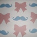 Mustaches and Bow Die Cut, Gender Reveal #100 pieces (3071M)