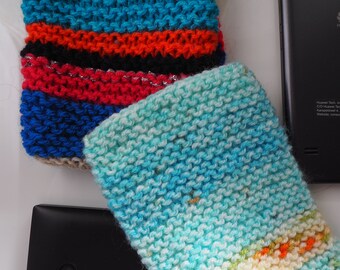 Phone cosy | Stripy phone socks | Handknitted phone socks | Handmade phone cosy | Multicoloured phone pouch | Phone accessory | Phone case