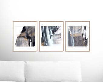 set of 3 prints abstract art print set 3 abstract prints