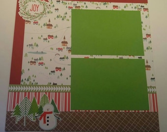 2-Page Christmas Scrapbook Layout, Premade