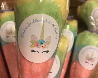 1 dozen Cotton Candy Cones, party favors, unicorn