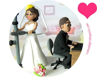 Wedding Cake Topper - CUSTOM cake topper, FUNNY cake topper, wedding topper, wedding toppers, cake toppers wedding, laptop cake topper