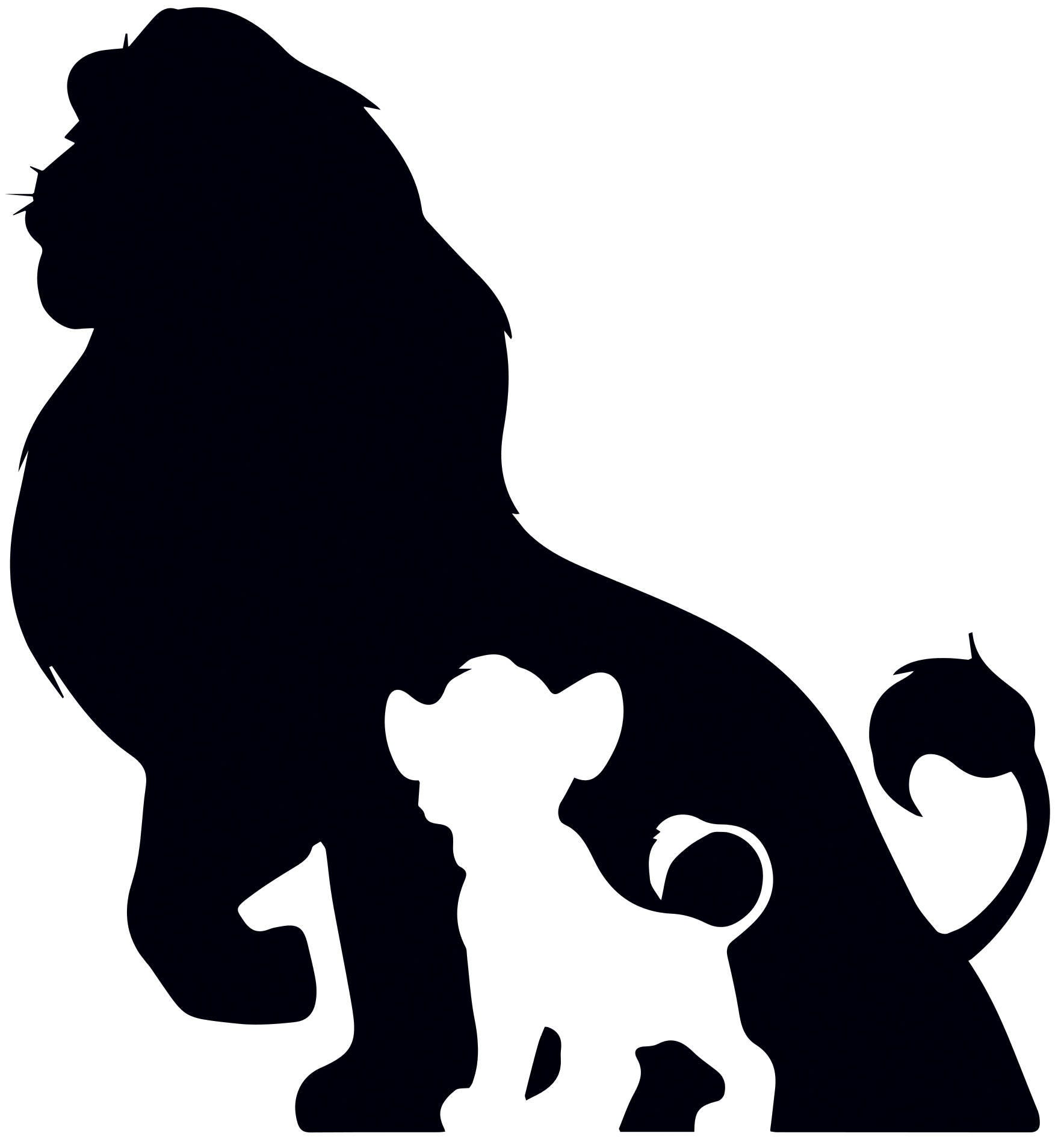 Download Mufasa and Simba Silhouette Vinyl Decal Sticker