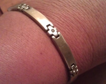 Vintage Stainless Steel Link Bracelet