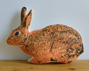 Silkscreen Bunny Pillow