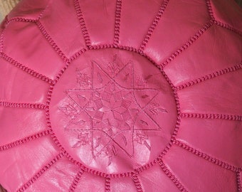 Moroccan pink handmade poufs (unstuffed poufs/Moroccan style