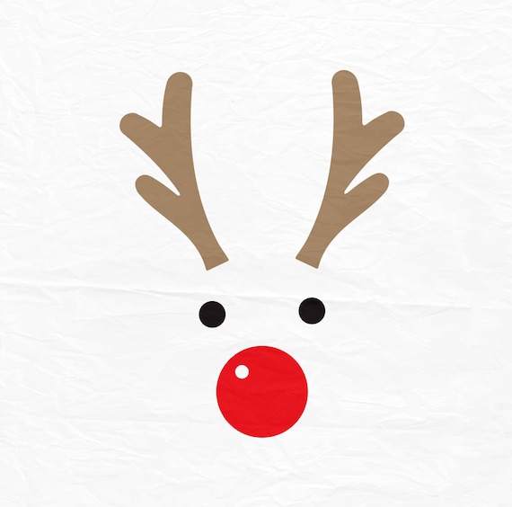 Download Rudolph Christmas Reindeer SVG Reindeer Face SVG Reindeer