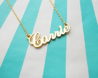 Dainty Name Necklace,Personalized Name Necklace, Gold Name Necklace,Custom Celebrity Necklace,Wedding Bridesmaids Necklace, Any Name Pendant