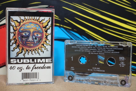 40oz. To Freedom (Super Rare Skunk Records Pressing with 23 tracks including "Get Out!" ) by Sublime Vintage Cassette Tape