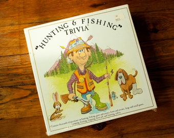 Vintage 80s Hunting and Fishing Trivia Board Game