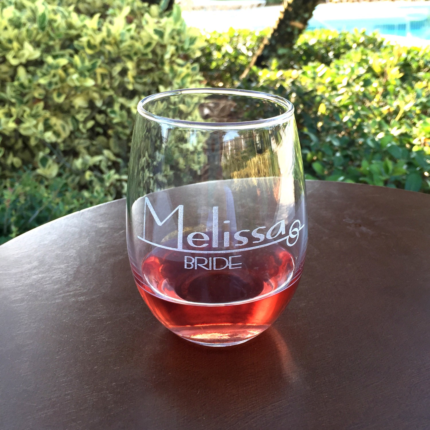 Bridesmaid Personalized Stemless Wine Glass Personalized