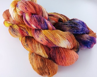 100g Halloween Fabulous Four laceweight singles base: Alpaca, Masham, Romney lambswool + Bluefaced Leicester. Laceweight single