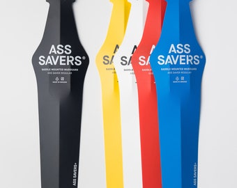 ASS SAVERS - Generation 4 - Clip On Bicycle Rain Fender w Flip Tip Technology