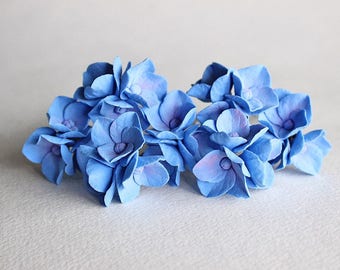 Hair pin with blue hydrangea flowers Blue Hydrangea hair clip Hydrangea pin Blue hydrangea piece Wedding flowers hair Something blue