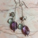 Faceted Amethyst, Moss Aquamarine and Silver Earrings