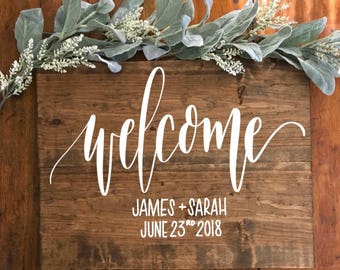 Wedding Welcome Sign - Rustic Wood Wedding Sign - Wooden Wedding Sign - Rustic Welcome Sign - Wood Wedding Signs - Rustic Wedding Decor -