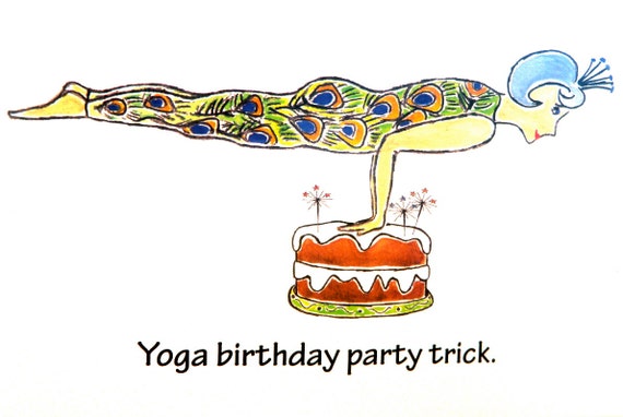 New 44 Yoga Happy Birthday Card