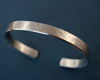 1/4" Hammered Secret Message Cuff Bracelet - Handstamped Jewelry - Inspirational - Grad - Wedding - Mom