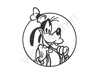 Goofy Inspired Cutting Template SVG EPS Silhouette Cricut Sure Cuts A Lot DIY Cricut Vector Instant Download