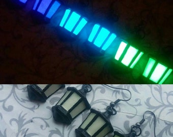 Lantern Earrings Glow-in-the-Dark // Violet, Blue, Green