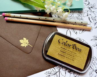 Metallic Gold Ink Pad - Colorbox Pigment Ink pad in Gold