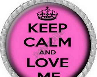 Cabochon pendant - Keep calm and Love me (532)