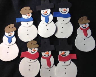 Snowman Christmas Ornaments. Handmade