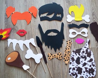 Photobooth accessories x 17 man cave, Neanderthal, prehistoric