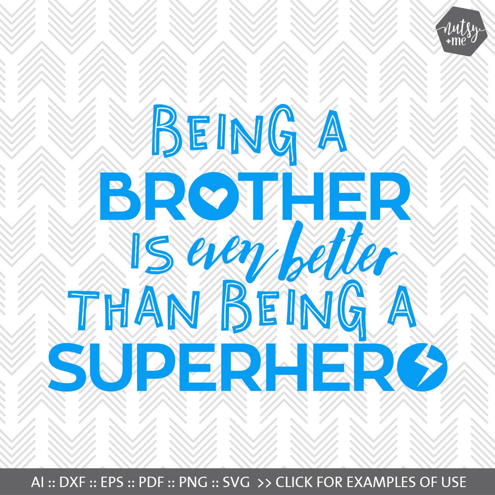 Superhero SVG Files Big Brother Little Brother SVG Cutting