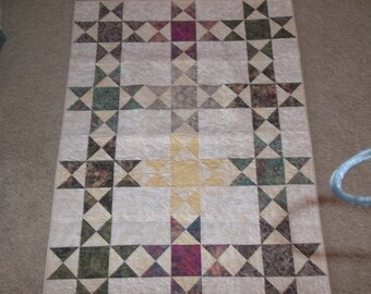 Batik Stars Baby Quilt