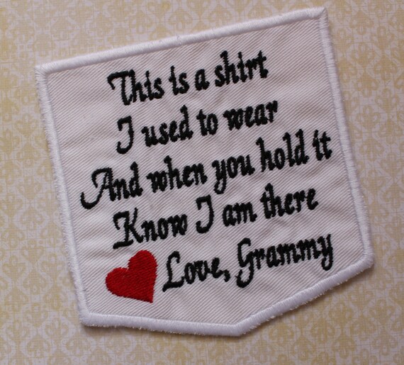 Download Memory Pillow Patch. This is a shirt I used to wear Love