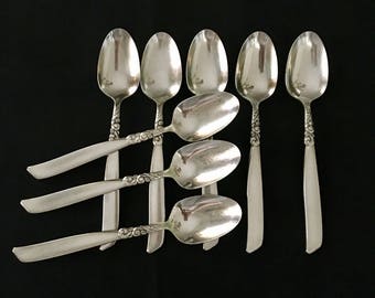 Oneida Community South SeasTeaspoons Set of Eight Silverplate Flatware