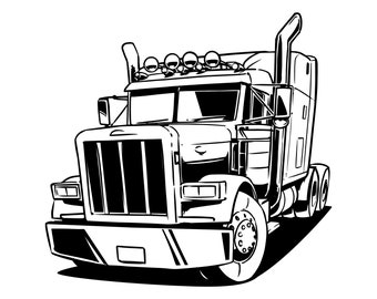 Free Free 258 Semi Truck Silhouette 18 Wheeler Svg Free SVG PNG EPS DXF File