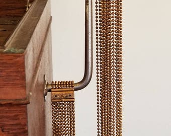 Vintage Art Deco Brass Ball Bearing Style Necklace And Matching Bracelet