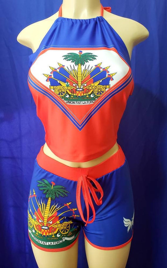 Haiti flag short set