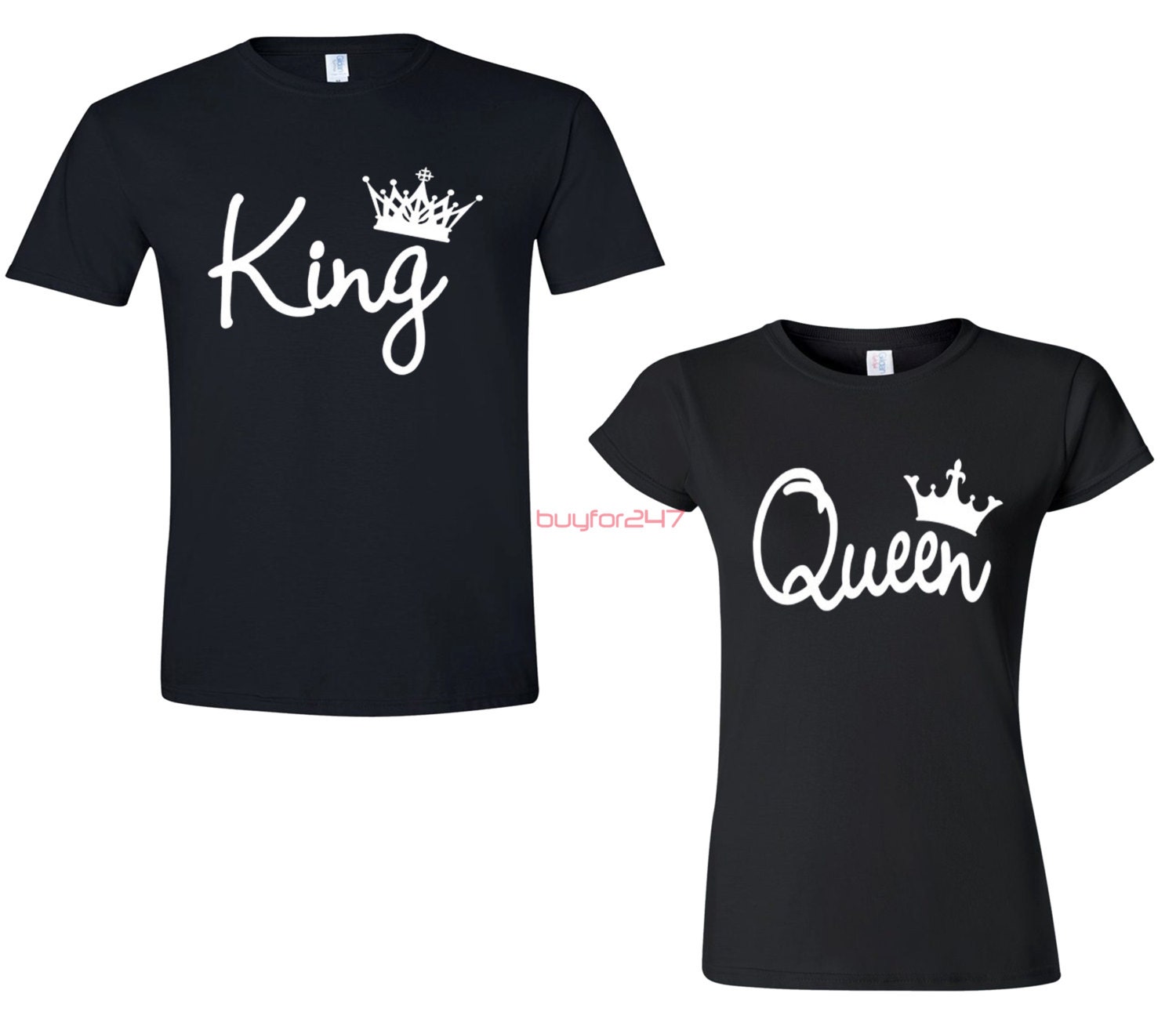 King Queen T Shirts Couple Matching Shirts Christmas Couple
