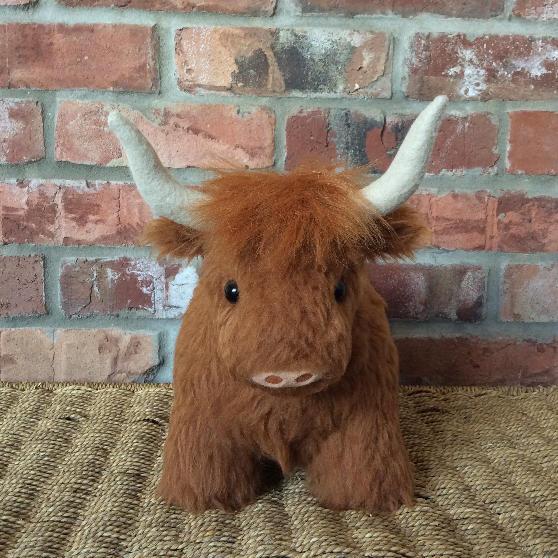 Eric highland cow doorstop bookend soft sculpture