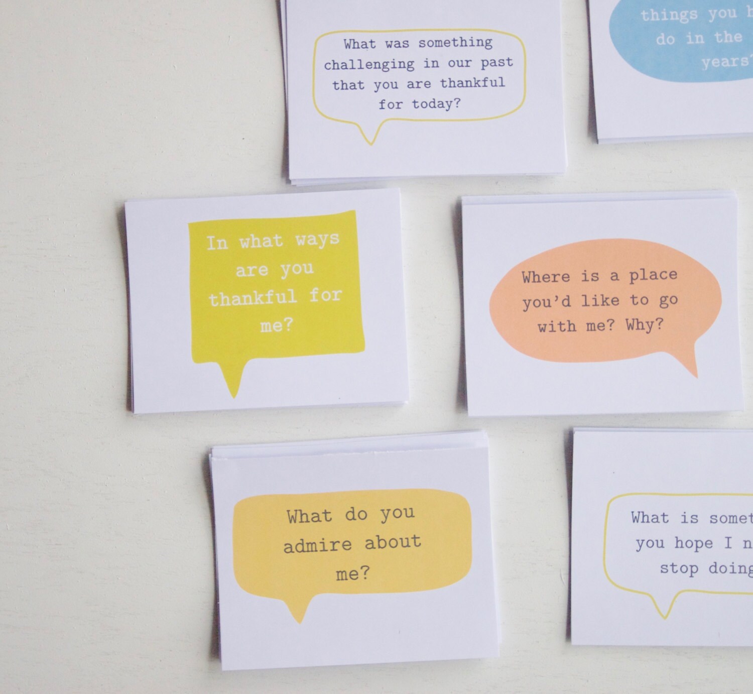Conversation Starters for Married Couples Date Night cards
