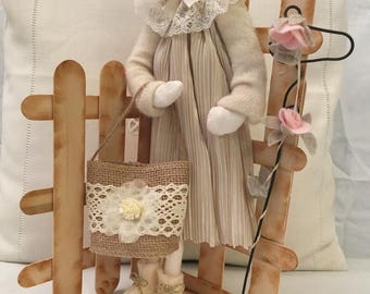 Handmade cloth doll.