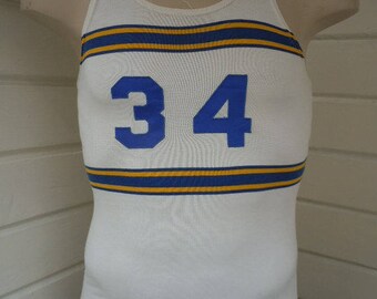 Size S (36) ** Cool 1930s-40s Rayon Basketball Jersey **