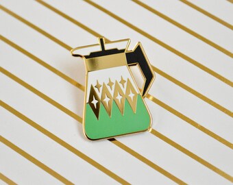Seconds Sale - Coffee Carafe Enamel Pin V3 - Vintage Pyrex - Retro - Lapel Pin - Hard Enamel - Coffee Lover - Coffee Gift - Coffee Pin