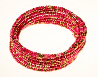 Raspberry Twirl Bracelet