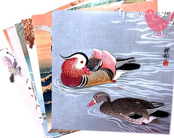 Scrap Pack - Japanese origami paper ephemera, paper scraps Lot 3 Birds