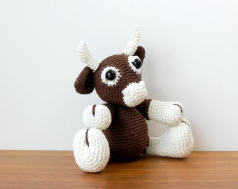 Crochet Brown Cow
