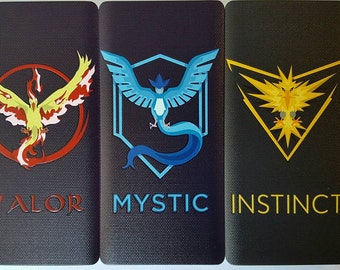 Slim Pokemon Go 3D printed 10,000 mAh power bank charger. Instinct. Valor. Mystic. Real capacity! Thin