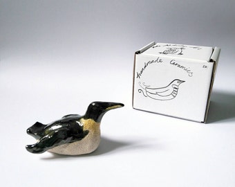 Emperor Penguin, penguin, penguin gift, desk companion, penguin art, handmade gift, katealdridgeart, Ceramic sculpture, for penguin lovers