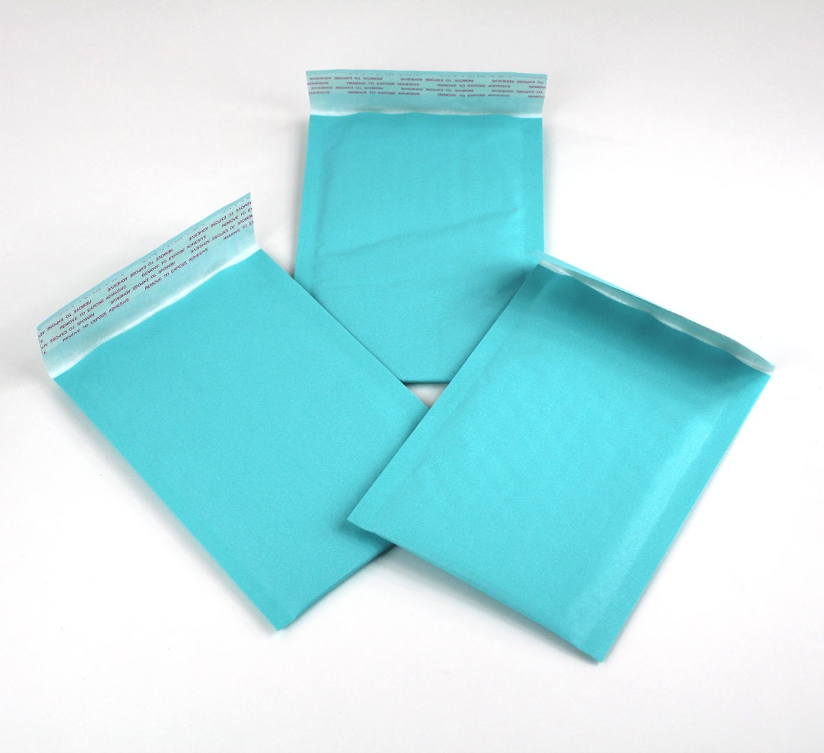 100 Aqua Kraft 4x8 inch Bubble Mailers Self Seal Padded size