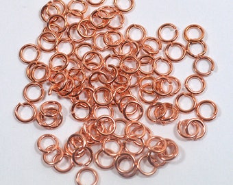6mm Shiny Copper Jump Rings