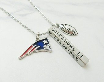 New England Patriots Superbowl LI 2017 Champions Necklace