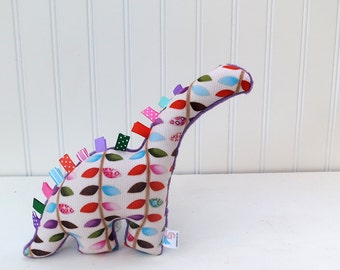 Stuffed Dinosaur Plush Dinosaur Softie Purple Pink Turquoise Green Orange